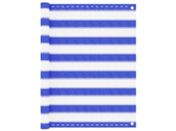 Vidaxl Tela De Varanda 90x500 Cm Pead Azul E Branco