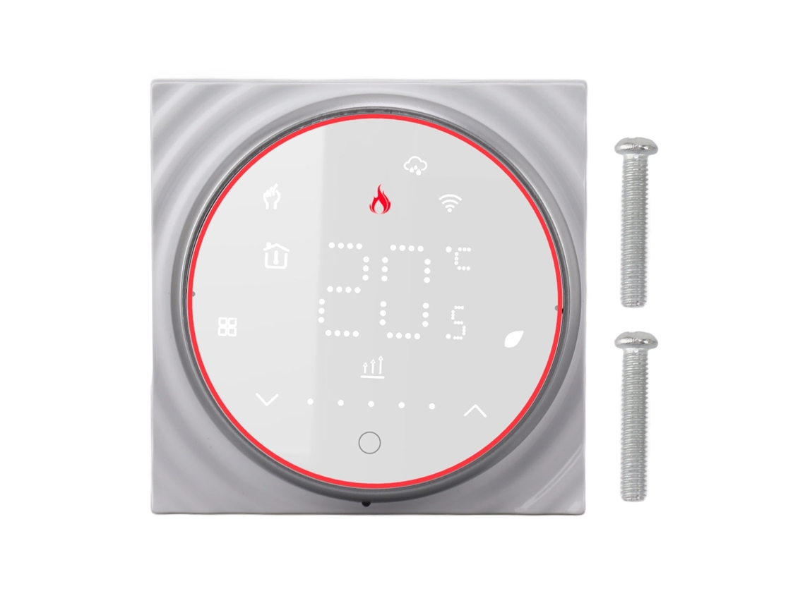 Termostato Inteligente Wifi Programável Controle App Voz Alta Precisão para Aquecimento Ac Branco