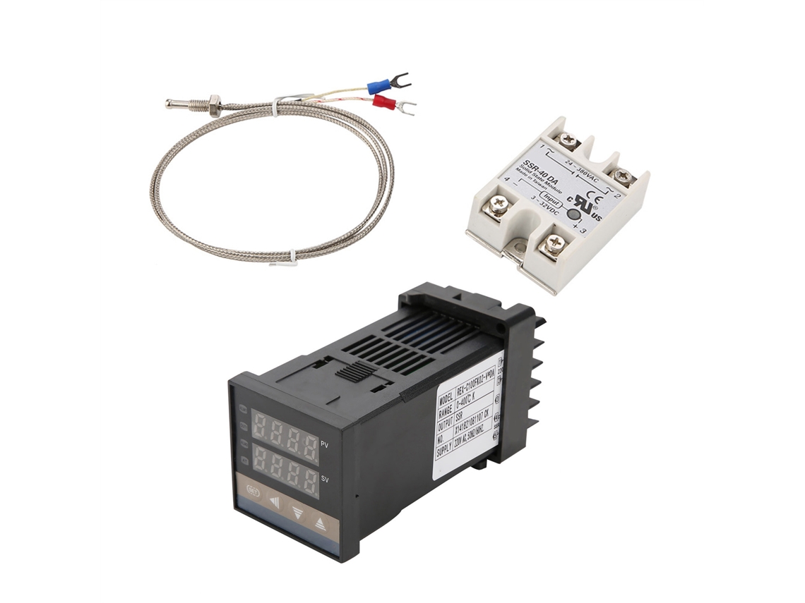 Controlador De Temperatura Digital Pid Rex-c100 Termostato Relé Ssr Tipo K Termopar