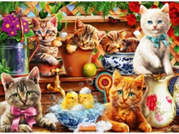 Quebra Cabeça Bluebird Gatinhos Na Estufa 3000 Peças Bluebird Puzzle