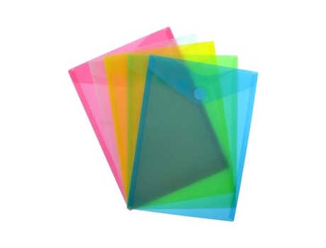 Livro Paq/10 Bolsa A4 V-lock 240x335 Mm Velcro Color Amarillo De Desconocido (espanhol)