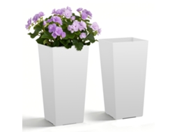 Vasos Altos Para Plantas Vevor, 550 Mm, 2 Unidades, Cónicos E Quadrados, Para Jardim
