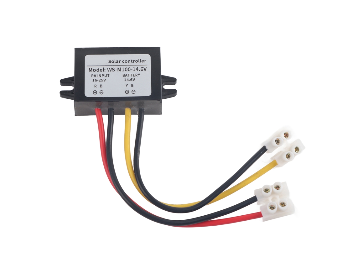 Controlador Solar MPPT 100W Painel de Controle com Proteção para Carregamento de Baterias WS‑M100‑14.6V S/MARCA