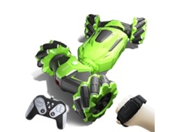 Mali carro Controle Remoto para Crianças, 2.4g 4wd com Controle por Gestos e Luzes, Brinquedo Off road Verde