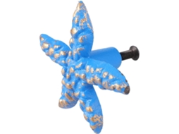 Puxador De Gaveta Com Tema Oceânico, Decoração Náutica, Puxador De Porta Armário Com Furo Único Para Quarto Bebê, Azul