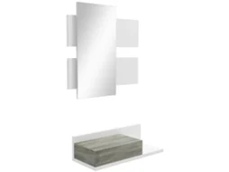 Mesa para PC BTFORUS clássica com prateleira retrátil, 60x48x73cm branca