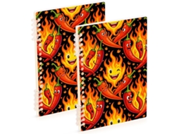 Conjunto de 2 Cadernos Espiral, Tamanho A5 21,1 X 14,5 Cm Capa Dura 60 Folhas para Viagens e Anotações.