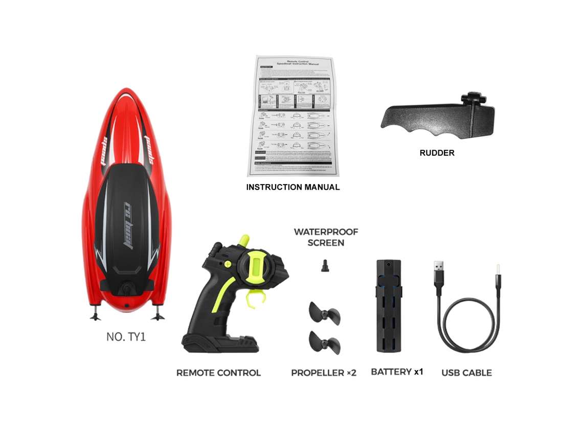 Barco De Controle Remoto 2.4ghz À Prova D'água De Alta Velocidade Para Piscinas E Lagos Mini Brinquedo Para Crianças Adultos Meninos Meninas