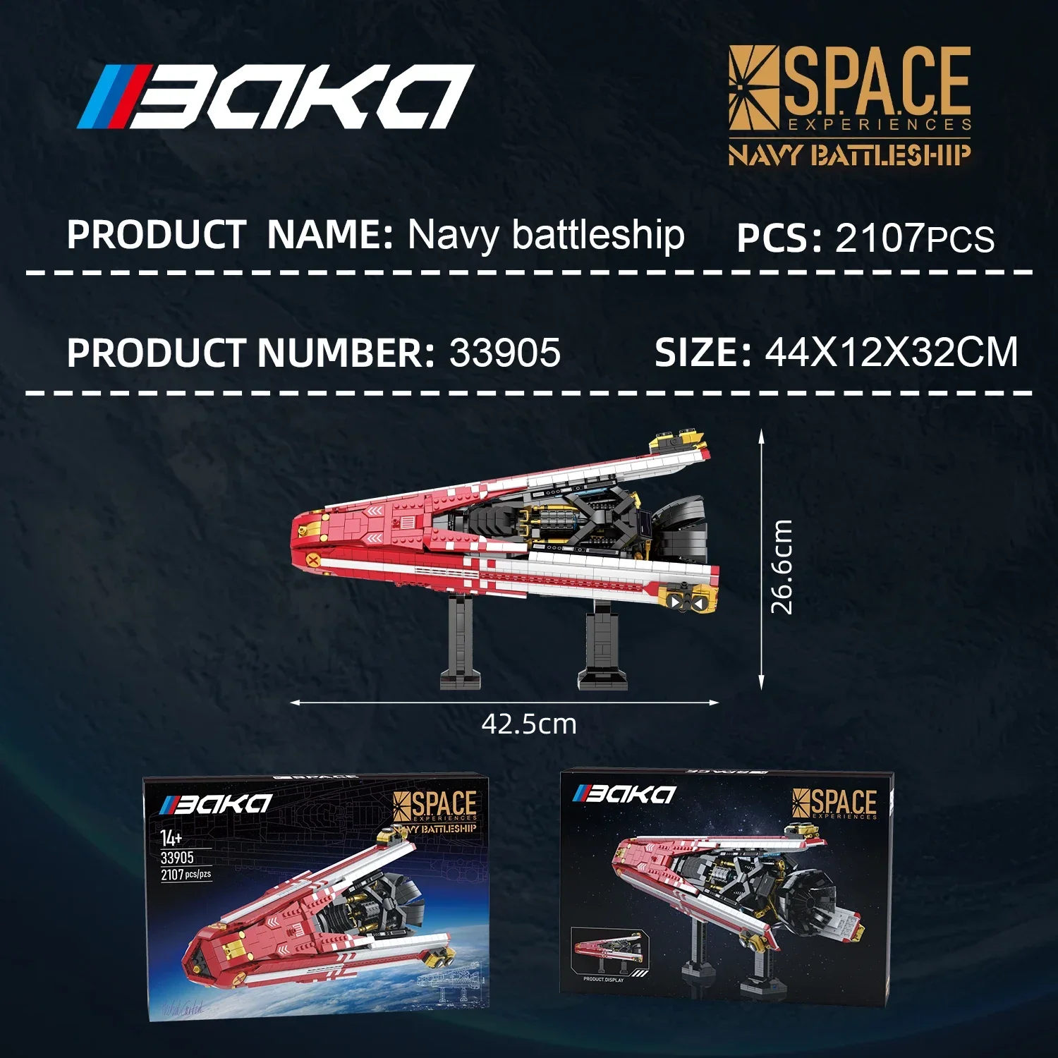 (2107 Peças) Quebra-cabeça De Nave Espacial Da Série Interestelar, Brinquedo De Blocos De Montar, Presente Para Meninos