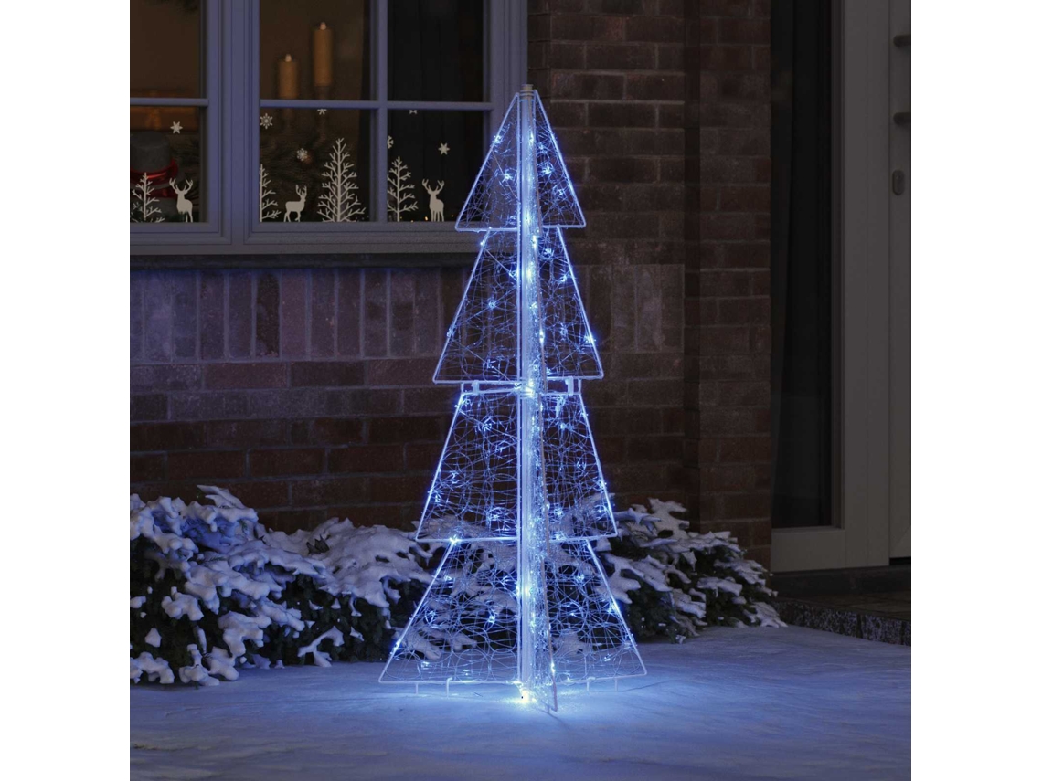 Vidaxl Árvore De Natal 100 Led Azul 120 Cm Acrílo