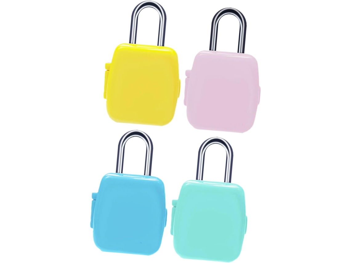 Conjunto De 4 Cadeados Combinação Para Cercas E Portões, Em Liga