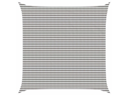 Vidaxl Vela De Sombra Cinza Claro E Branco 6 X 6 M Hdpe