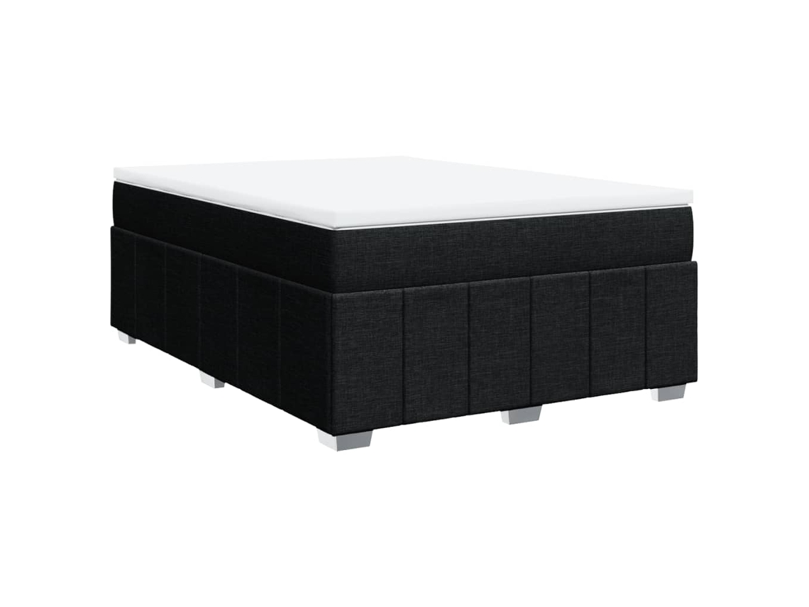 Cama com Molas/colchão 160x200 Cm Tecido Preto MAISON EXCLUSIVE