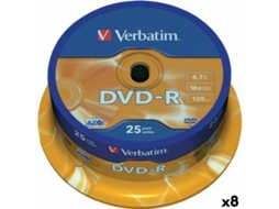 DVD-R VERBATIM 4,7 GB 16x (8 Unidades)