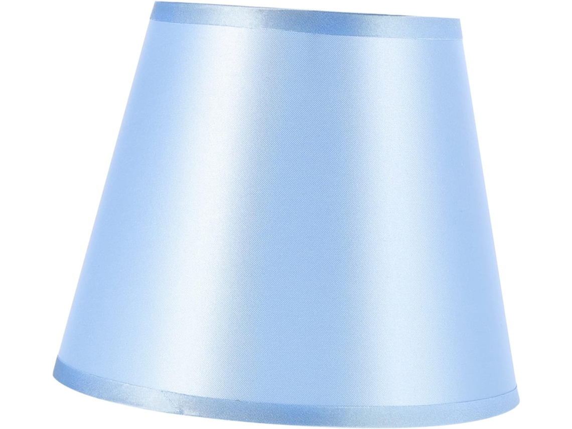 Elegante Luminária De Mesa Azul E27 Com Acabamento Em Tecido.
