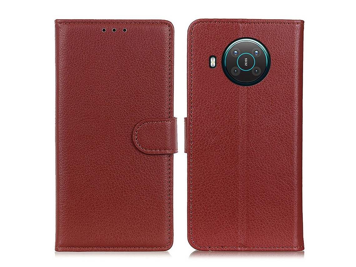Capa Lichia Para Nokia Nokia X20/x10 Pele Sintética Castanho