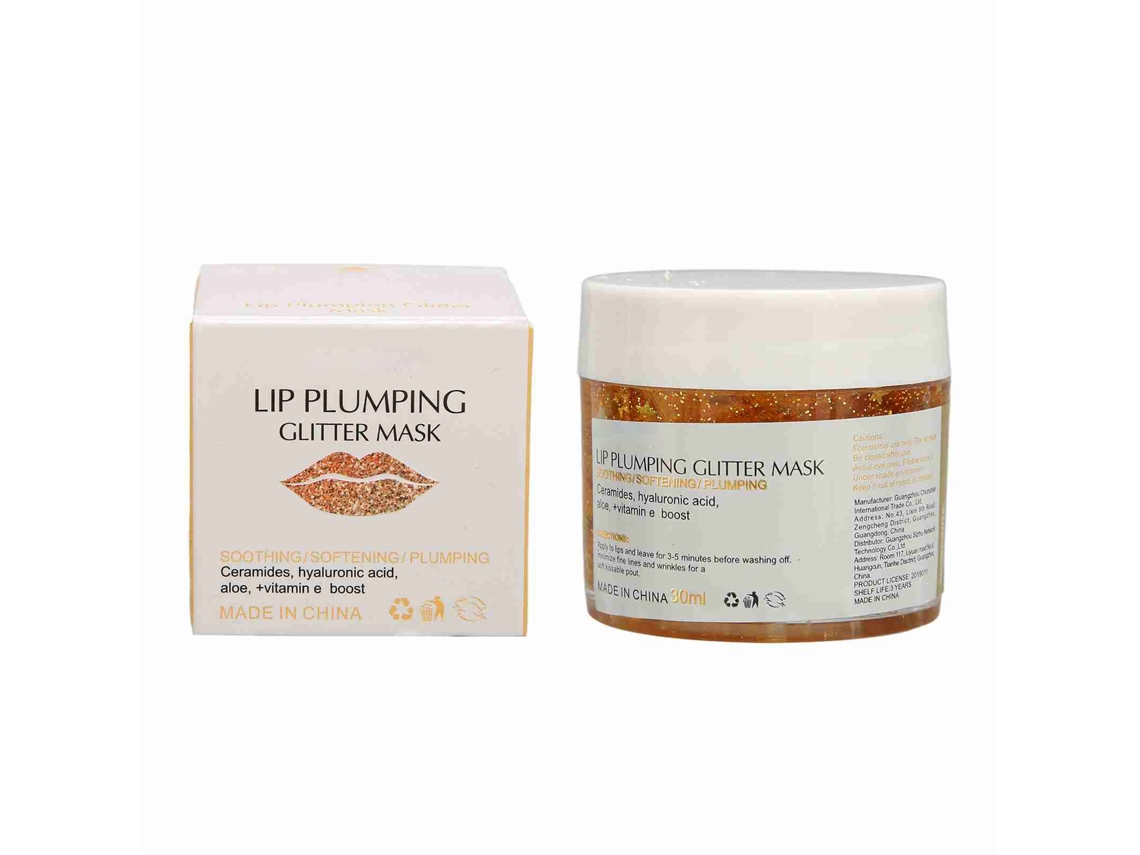 Máscara Labial Hidratante Nutritiva Com Ácido Hialurônico E Aloe Vera, Mascarilla Labial 30ml Amarela