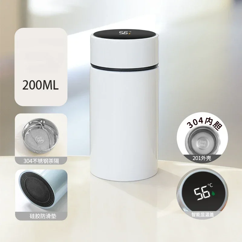 Copo Termômetro Inteligente Mini (branco, 200ml) Com Filtro De Bolso