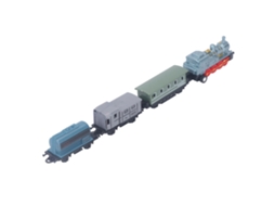 Ats brinquedo de Trem de Vapor Vintage de Liga com Recuo para Crianças Azul: Modelo Educativo para Desenvolver Habilidades Práticas