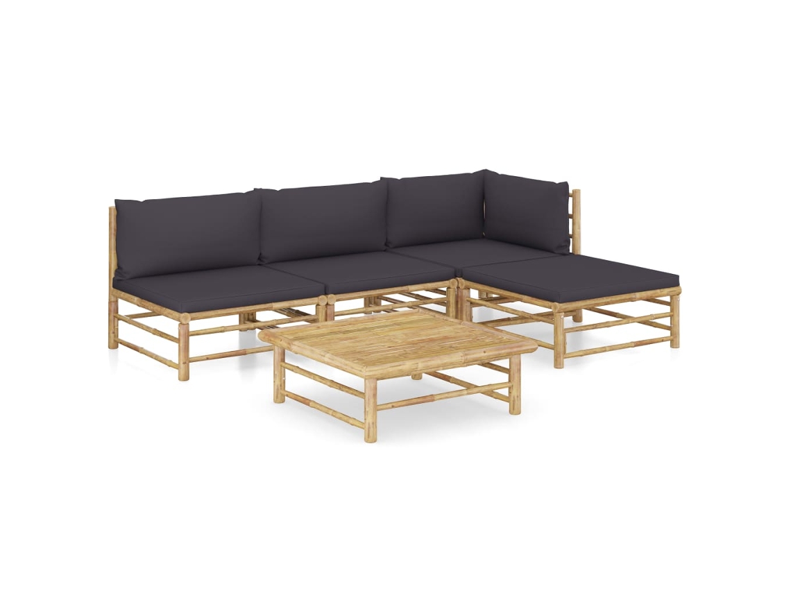 Garden Lounge Set, Garden Lounge Sets Vidaxl Cinzeto Bambu (n/a)
