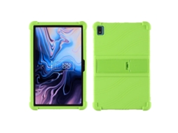 Capa De Silicone Halinuia Com Suporte Invisível, Cor Verde Para Tablet Tcl 10 Tab Max 10,36 Polegadas