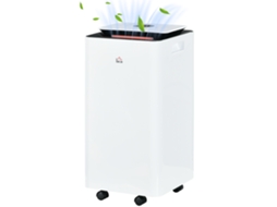 Desumidificador Elétrico 10l/dia Depósito 2,5l Silencioso Com 5 Modos 2 Velocidades Ecrã Led E Temporizador 25x25x50,5 Cm Branco