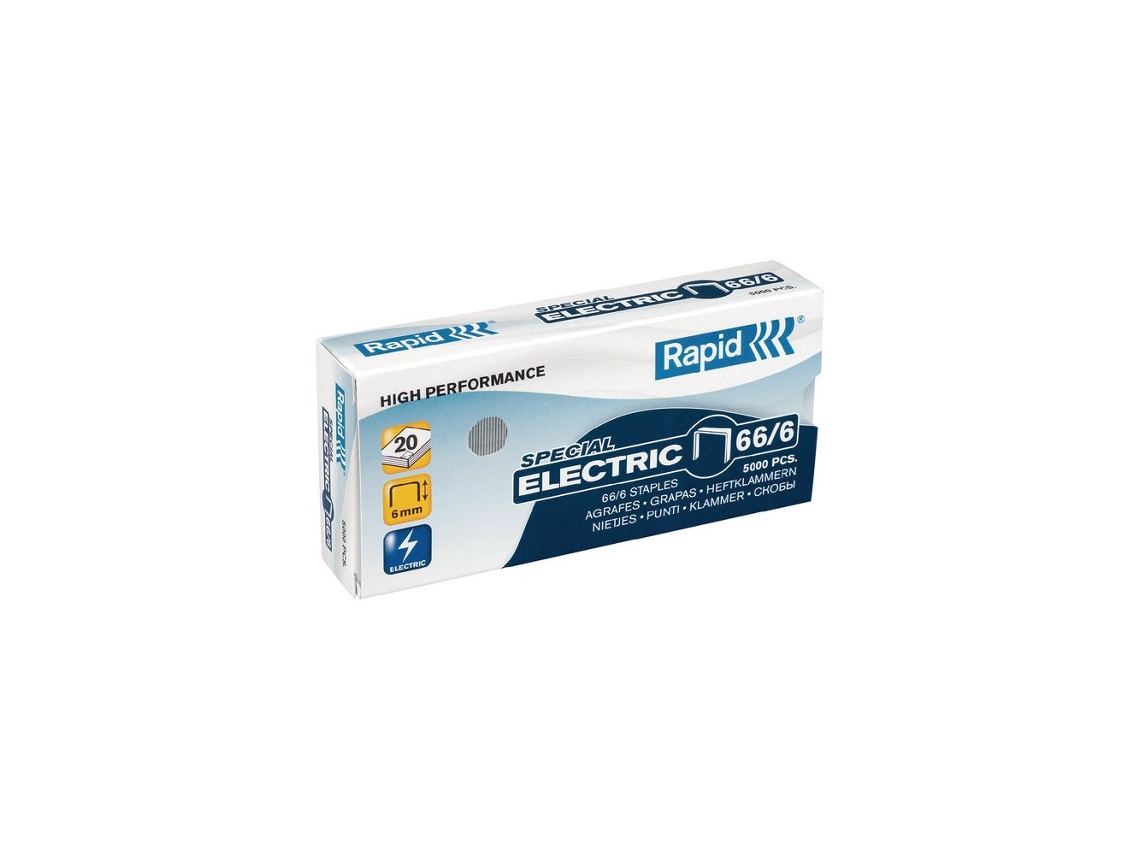 Grampos Rapid 66/6, Pacote com 5000 Unidades BRILVIBERA