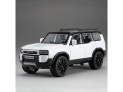 (branco) Miniatura De Carro Suv Prado, Brinquedo De Metal Em Escala 1:32, Com Luzes E Efeitos Sonoros.