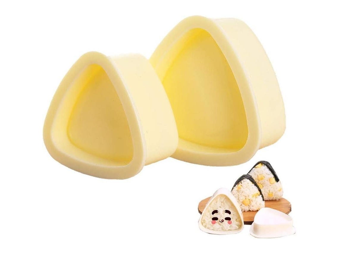 Molde De Arroz Onigiri Triangular, 2 Peças (grande + Pequeno) Para Bento Infantil, Plástico Sem Bpa