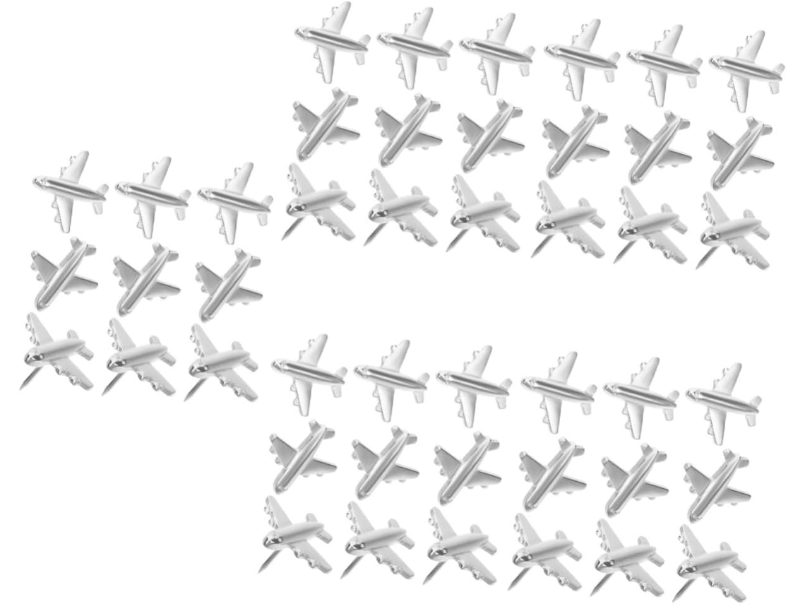 Conjunto De 5 Tachinhas Em Formato Avião, Para Parede, Quadro