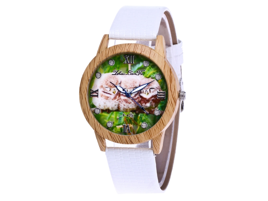 Reloj De Pulsera Retro Moda Zhoulianfa Correa De Cuero Cuarzo (blanco)