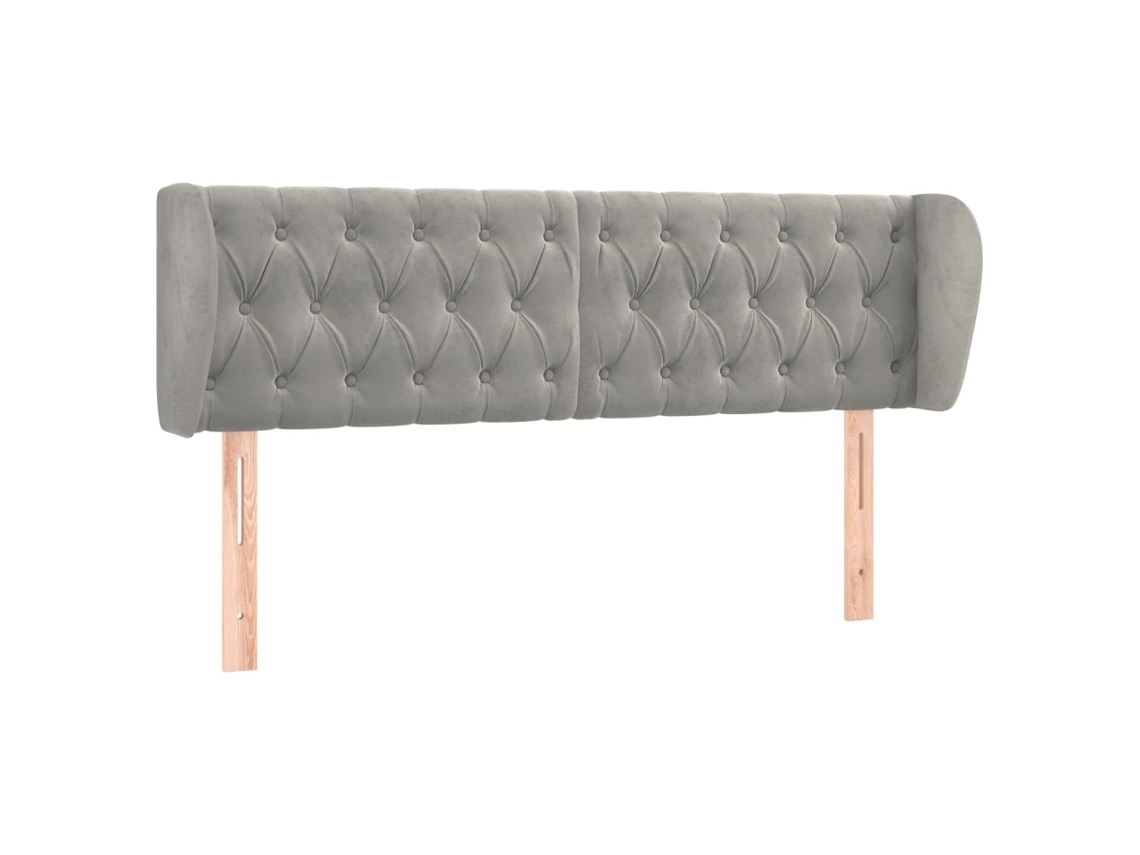 Headboard, Headboards Vidaxl Cinzeto Veludo (147 X 23 X 78/88 Cm)