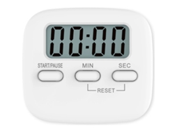Temporizador De Cozinha, Com Grande Display Lcd, Alarme Com Forte Som, Branco