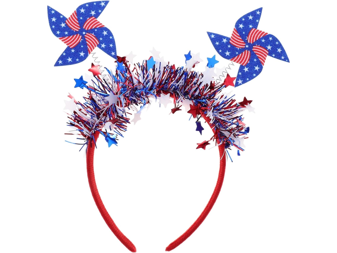 Tiara Com Bandeira Americana – Acessório De Cabelo Patriótico Para Mulheres Em Festas
