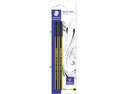 Caneta esferográfica média preta STAEDTLER Noris Stick 434 2 peças