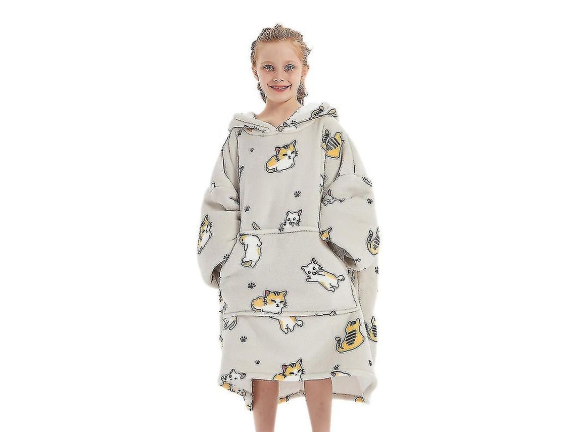 Fasst sudadera Manta Oversize para Niños Suave Y Cálida Con Capucha de Peluche