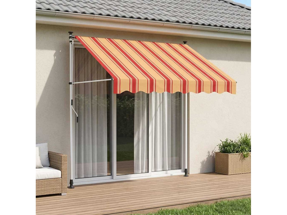 Vidaxl Toldo Retrátil Manual Multicolor 400 X 115 X 300 Cm