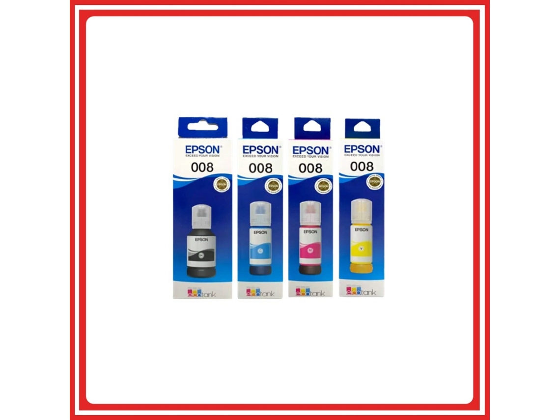 (bk+c+m+y)tinta Epson 008 / C13t06g100 Preto / C13t06g200 Ciano / C13t06g300 Magenta / C13t06g400 Amarelo