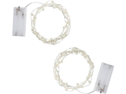 Conjunto De 2 Luzes Cordão White Pearl Glarand, Alimentadas Por
