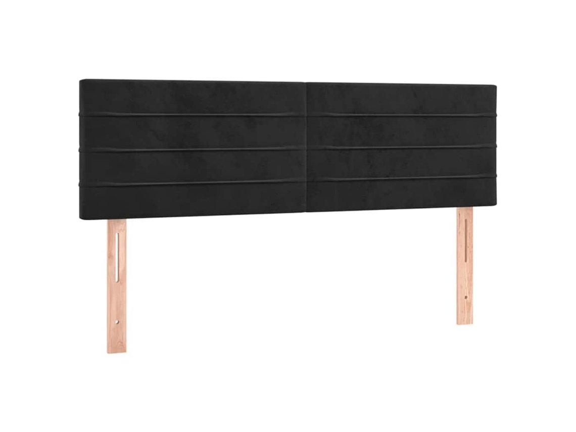 Conjunto 1 Cabeceira Vidaxl Preto Veludo (144 X 5 X 88 Cm)