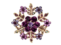 Broche Feminino Decorado Com Strass Acessório De Jóias