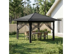 Vidaxl Gazebo Com 4 Laterais Cinzento-claro E Antracite