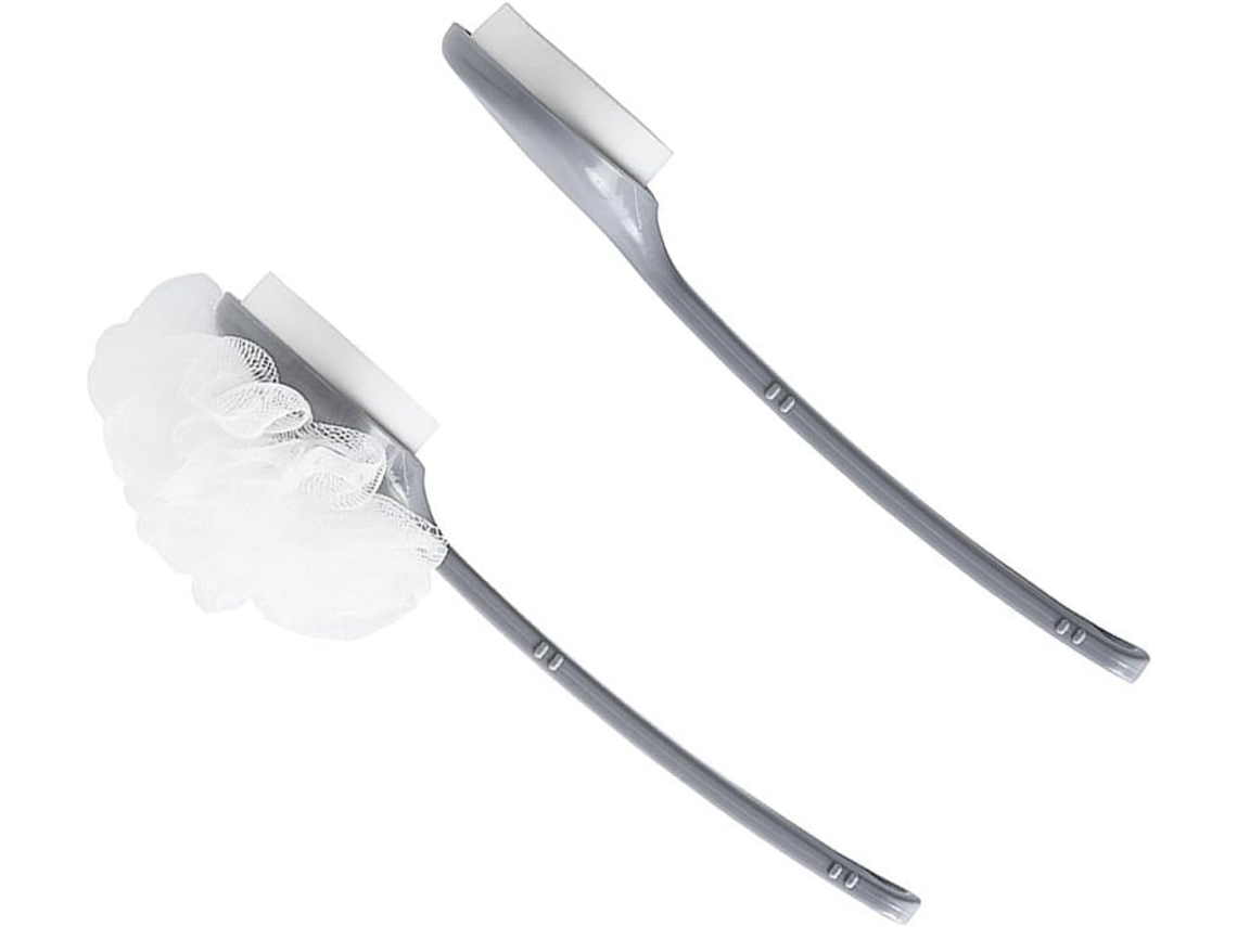 Conjunto De 2 Escovas Limpeza Corporal E Para As Costas Nolitoy, Escova De Banho Esfoliante Com Cabo Longo, Design
