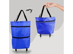 Sacola de Compras Dobrável em Tecido Oxford Impermeável e Resistente, com Rodas. GOKOCO