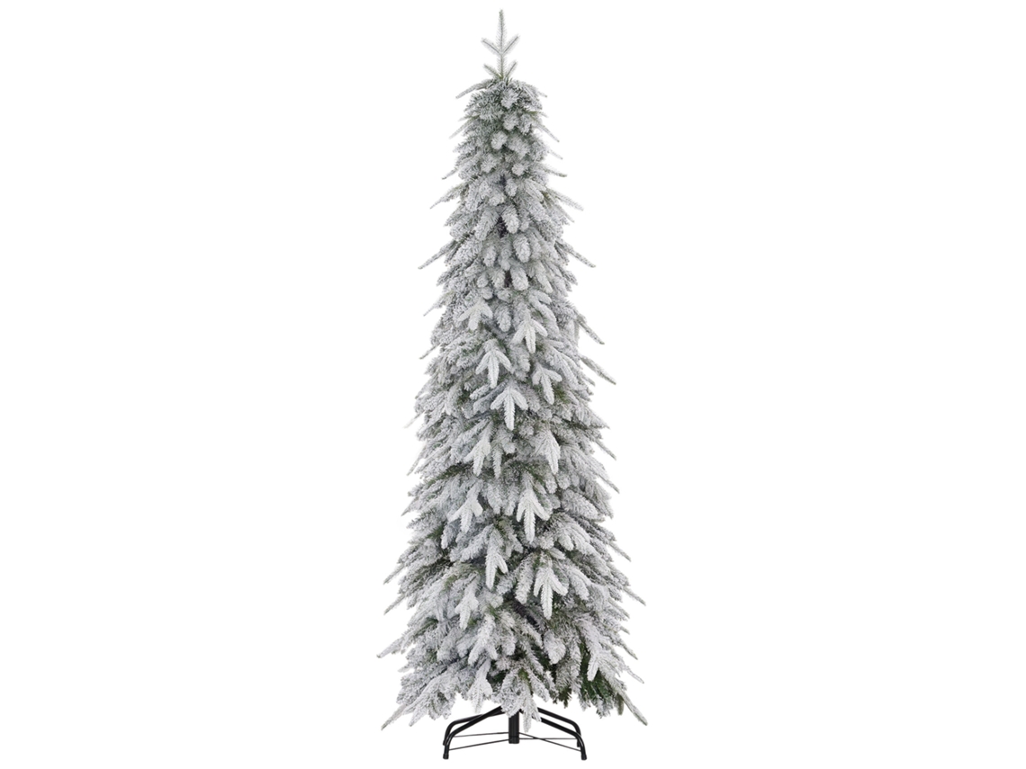 Árvore De Natal Artificial 180 Cm Com 600 Ramos Densos, Neve Artificial, Abertura Automática, Verde