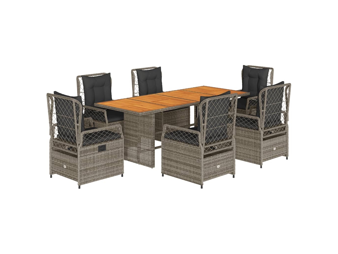 Garden Dining Set, Garden Dining Sets Vidaxl Cinzeto Rattan / Vime (n/a)