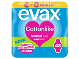Pensos Higiénicos Cottonlike Normal com Abas Evax