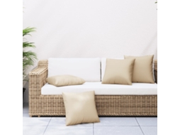 Vidaxl Almofadas De Sofá 4 Pcs 60x60 Cm Tecido Bege