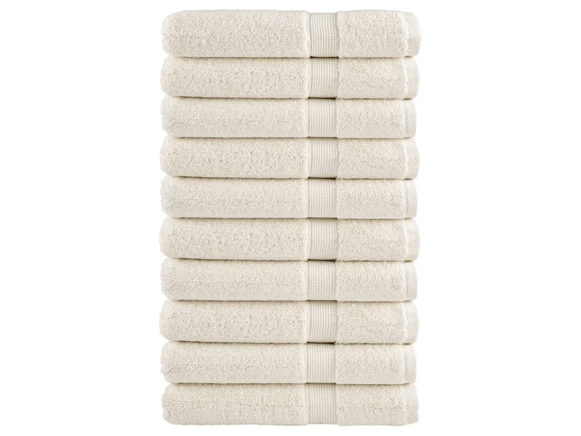 Vidaxl Toalhas De Sauna Premium Solund 10 Pcs 80x200 Cm 600 Gsm Creme