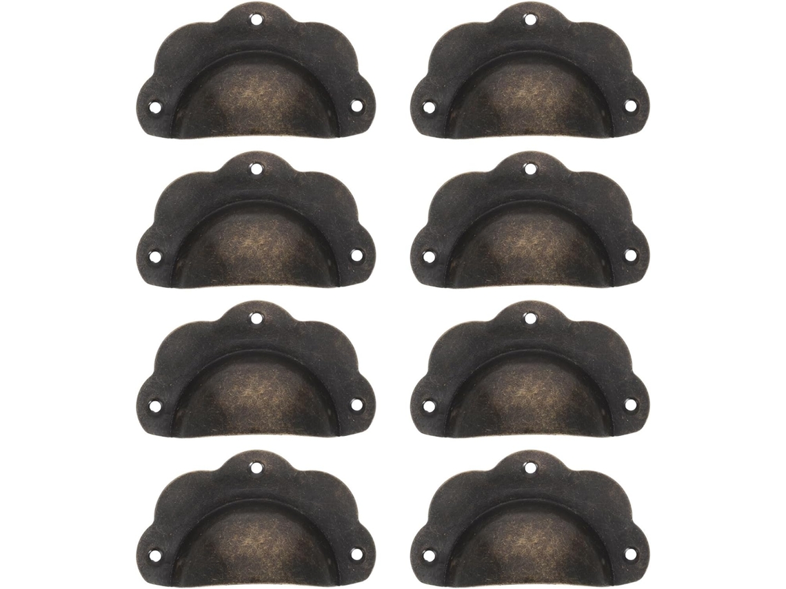 Osaladi Conjunto De 8-puxadores Gaveta Versáteis Em Ferro Com Formato Concha Vintage, Estilo Retrô Elegante Para Salas